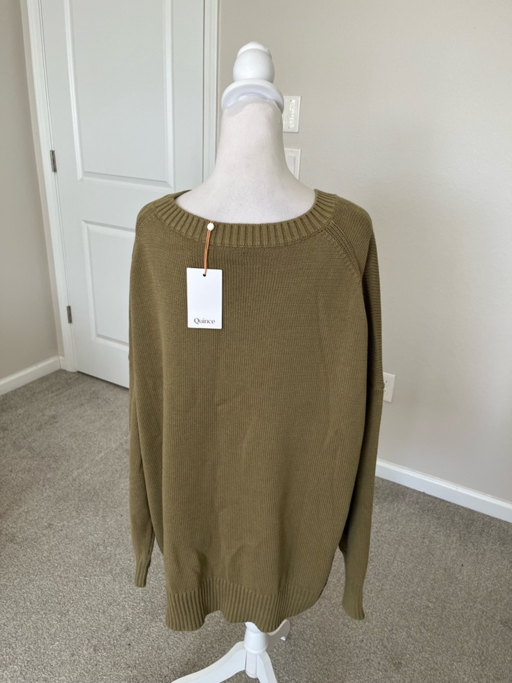 NWT Quince Organic Cotton Crewneck Sweater in Herb Green Size 3X - Picture 6 of 13